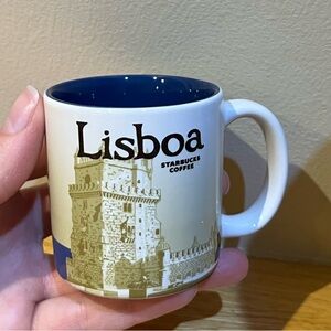 🇵🇹 2016 espresso mug-you are here-Lisboa Lisbon Blue Collectible Mug Starbucks
